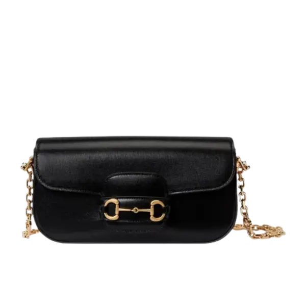 Gucci Horsebit 1955 Small Shoulder Bag - 735178 1DB0G 1000 (Black)