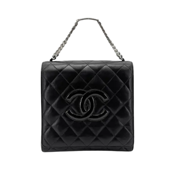 Chanel Vintage Matelasse Chain Hand Bag Black - 90273004