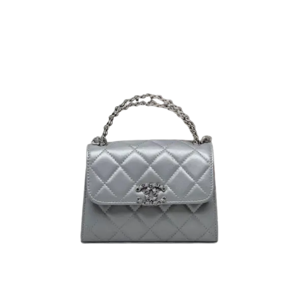 Chanel Mini Gray Crossbody Handbag for Women