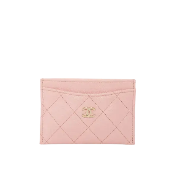Chanel Pink Caviar Card Holder