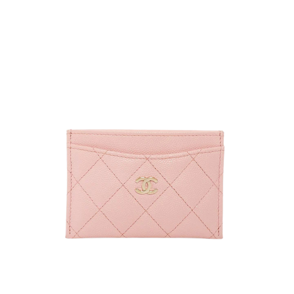 Chanel Pink Caviar Card Holder