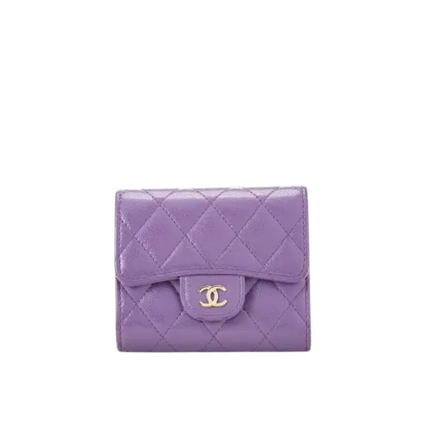 Chanel Classic Flap Card Holder – Purple