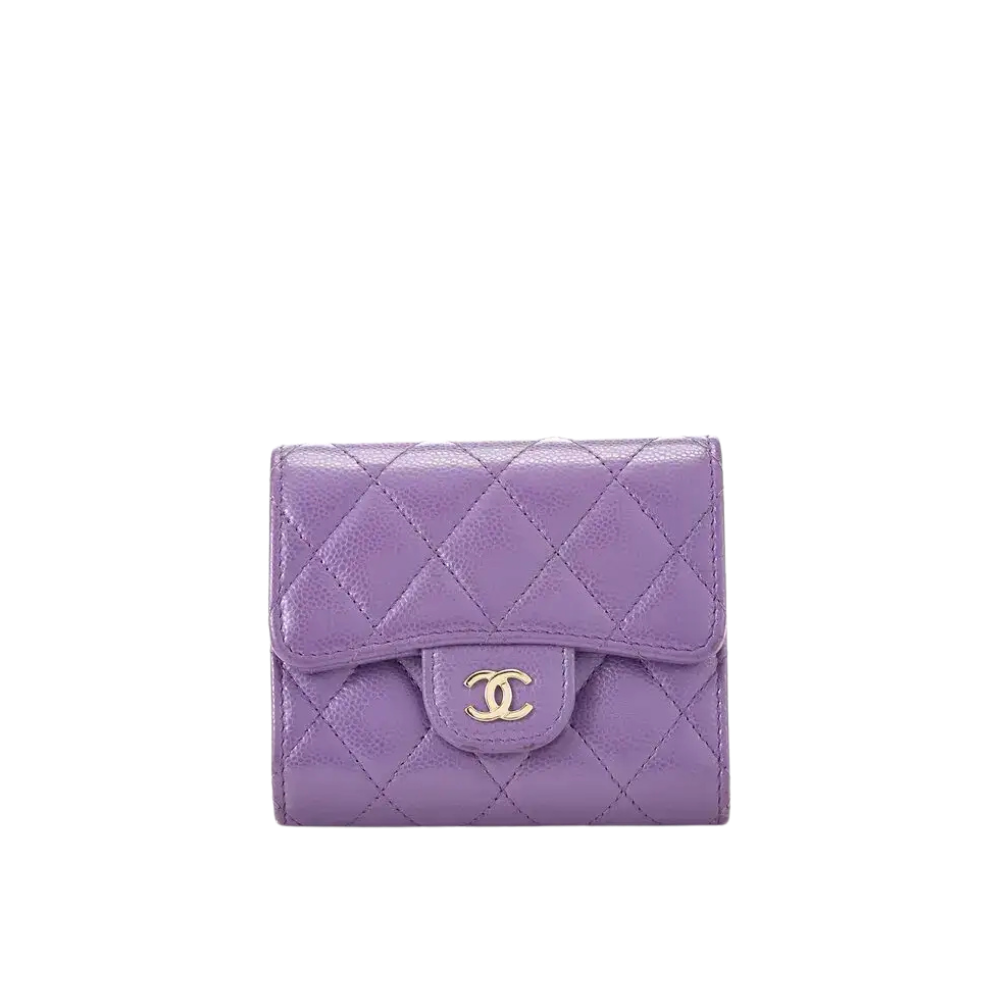 Chanel Classic Flap Card Holder – Purple