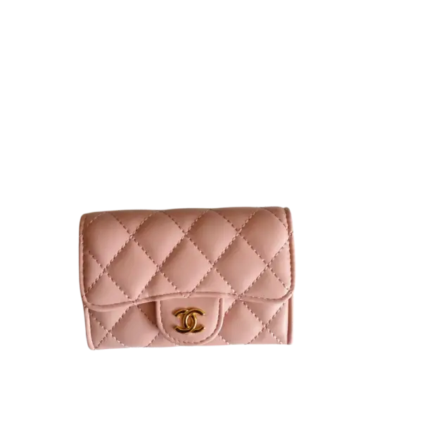 Chanel Classic Flap Card Holder Pink
