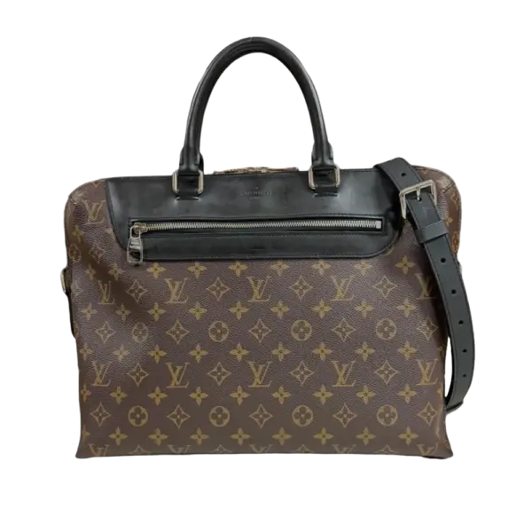 Louis Vuitton Porte Documents Jour Monogram Macassar Handbag M54019