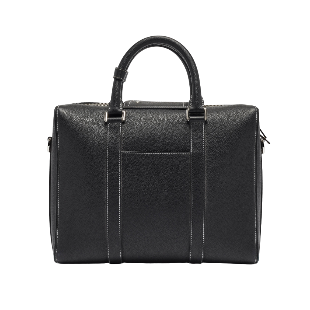 Dior Black Leather Lingot Briefcase Bag