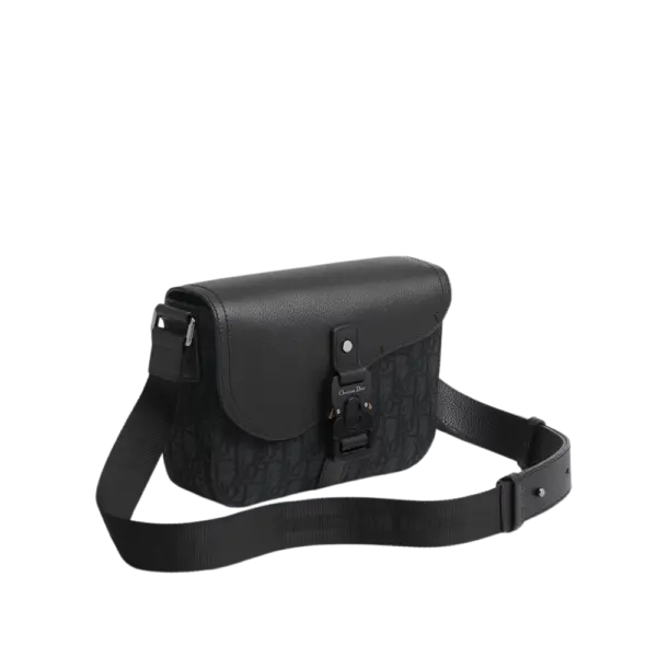 Small Saddle Messenger Bag with Flap-1ADPO049YKS_H00N