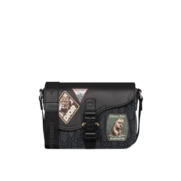 Small Saddle Messenger Bag with Flap-1ADPO049DJP_H03E