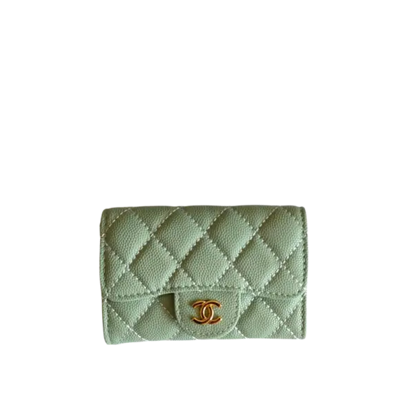 Chanel Classic Flap Card Holder - Sage Green