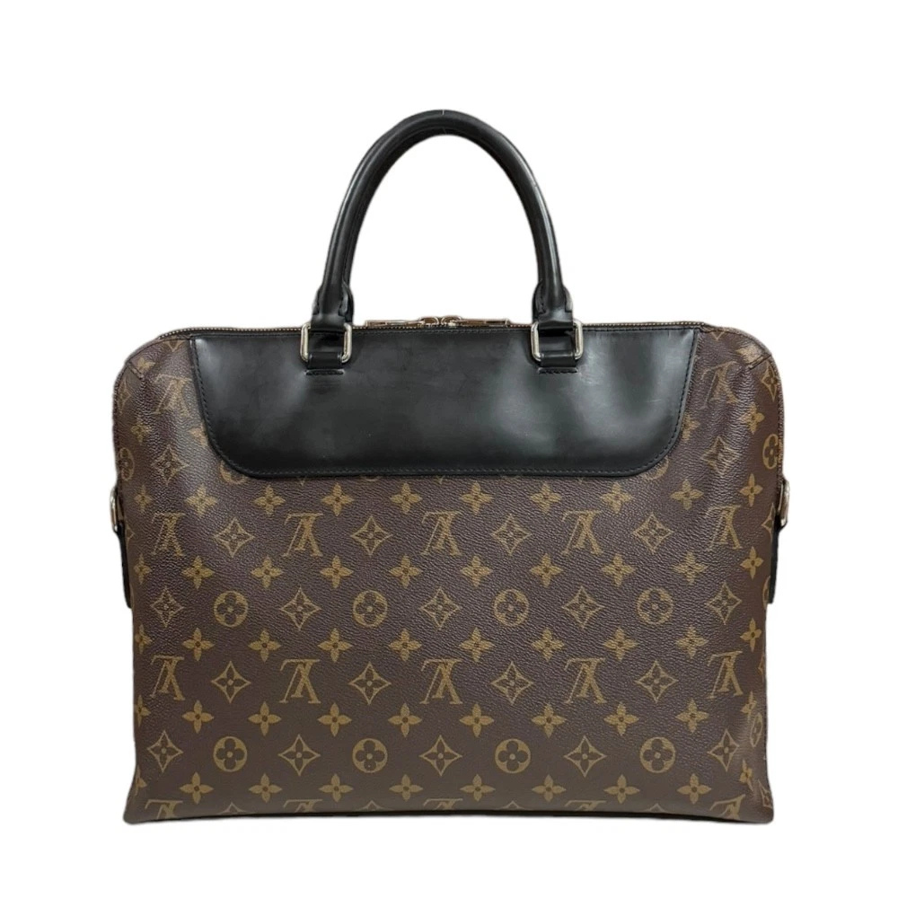 Louis Vuitton Porte Documents Jour Monogram Macassar Handbag M54019 - Image 4