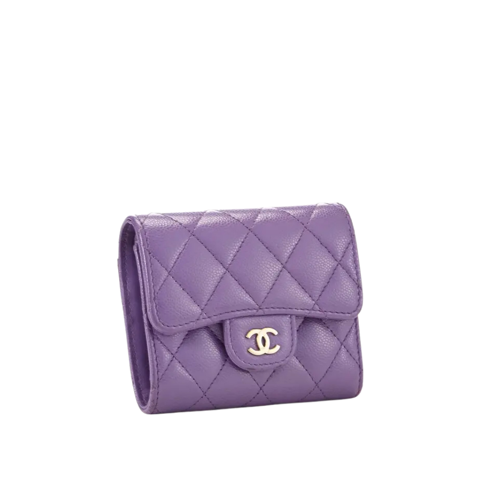 Chanel Classic Flap Card Holder – Purple - Image 3