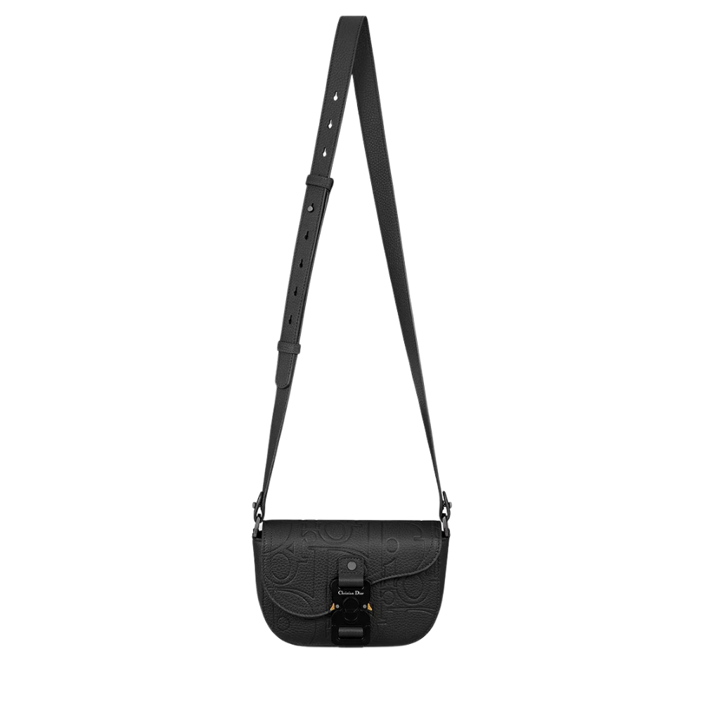 Mini Saddle Messenger Bag with Flap-2ADCA435LLG_H00N - Image 5