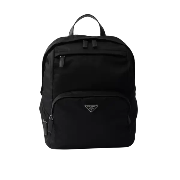 Nylon & Textured Leather Backpack - 2VZ104_2DMG_F0002_V_OOO