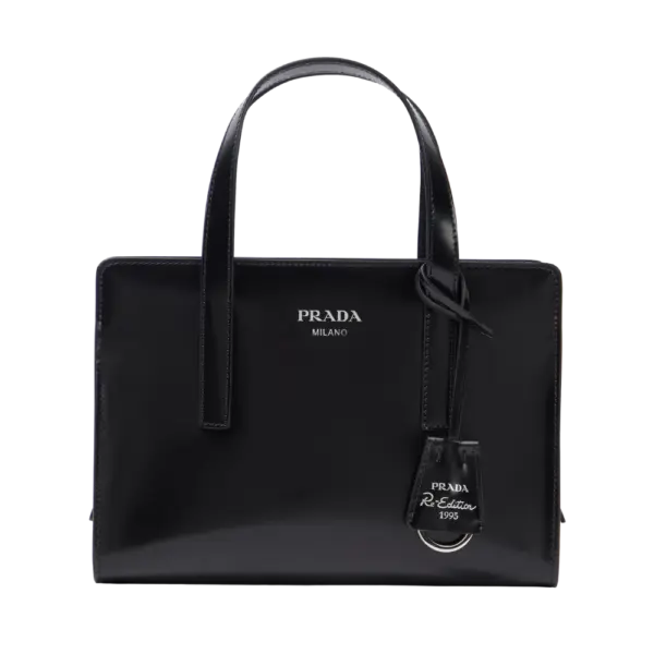 Prada Logo Patent Leather Tote - P00696089