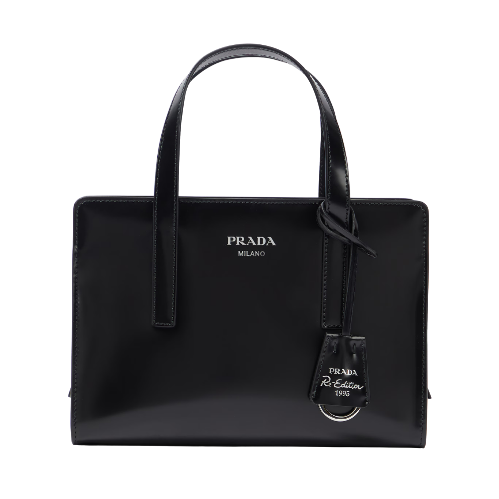 Prada Logo Patent Leather Tote - P00696089