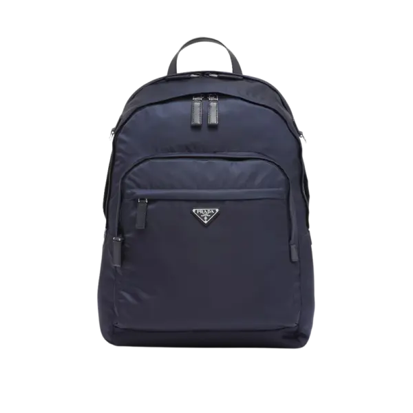 Nylon and Leather Backpack - 2VZ048_2DMG_F0008_V_OOO